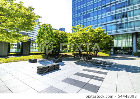 Terrace of green-rich office building Terrace of green-rich office building 54448398