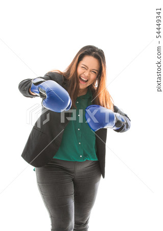 plump lady in smart casual plump lady in smart casual 54449341