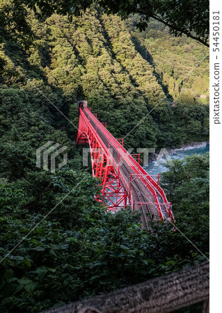[Kurobe gorge railway] Shinyamahiko Bridge seen from above 54450181