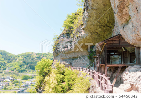 大分縣Rohan-ji寺，Gorahan風景路和下面的都市風景 54450342