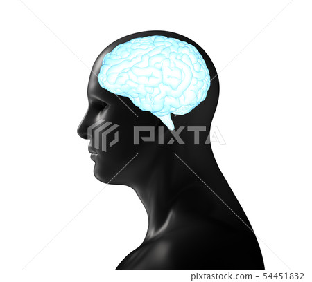 Human with shiny brain Human with shiny brain 54451832
