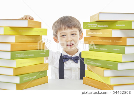 蹣跚學步，兒童，孩子，預定，閱讀，學習，學習，教育，商人 54452808