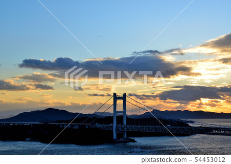 Evening view of Seto Ohashi Bridge Evening view of Seto Ohashi Bridge 54453012