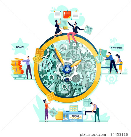 Deadline, time management business concept vector - Stock Illustration ...