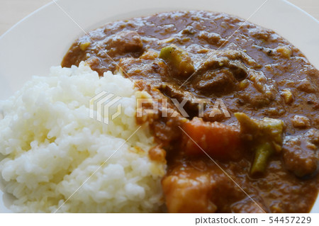 咖哩咖哩飯牛肉咖哩家庭烹飪米食物蔬菜食物 咖哩咖哩飯牛肉咖哩家庭烹飪米食物蔬菜食物 54457229