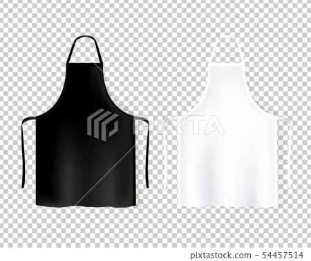 Mockup White And Black Aprons Isolated Transparent 54457514