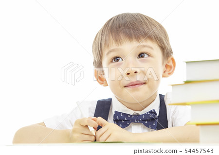 Toddler, Child, Kids, Book, Reading, Studying, Learning, Education, Businessman 54457543