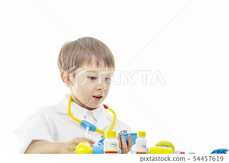 Infant, children, kids, doctor, doctor, medical, hospital play 54457619