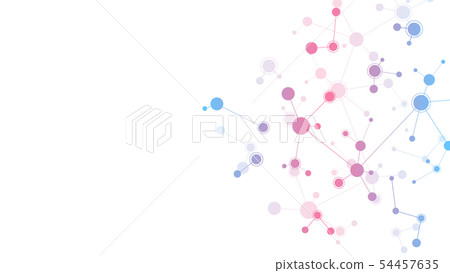 Abstract molecules on clean white background. Molecular structures or DNA strand, neural network Abstract molecules on clean white background. Molecular structures or DNA strand, neural network 54457635