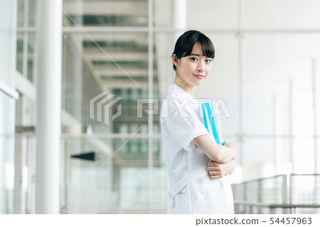 Nurse white coat woman 54457963