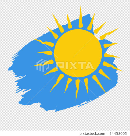 Banner Yellow Sun Blob Isolated Transparent 54458005