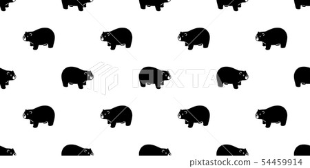 Bear seamless pattern vector polar scarf isolated 54459914