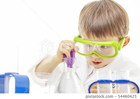 Infant, child, kids, education, science, scientist, researcher, chemist 54460425