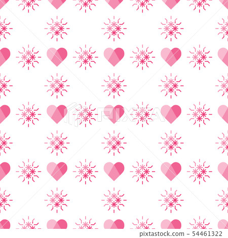 Seamless pattern with hearts Valentine's Day - Stock Illustration ...
