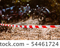 Close-up of barricade plastic rope 54461724