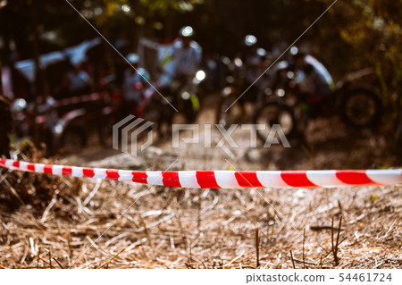 Close-up of barricade plastic rope 54461724