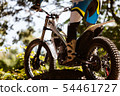 Trials motorcycle in competition 54461727