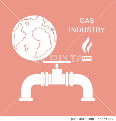 Gas industry Burner gas stove, globe, gas pipe. Gas industry Burner gas stove, globe, gas pipe. 54461909