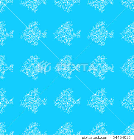 Seamless pattern of abstract sea fish isolated on Seamless pattern of abstract sea fish isolated on 54464035