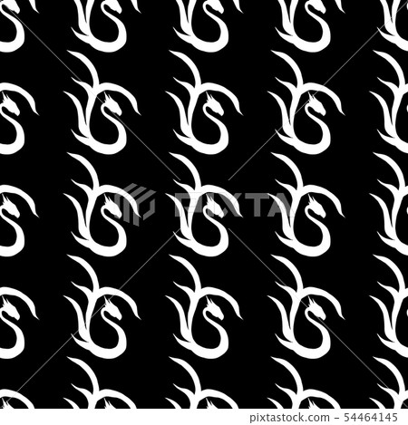 Seamless pattern of hand drawn vector dragon Seamless pattern of hand drawn vector dragon 54464145
