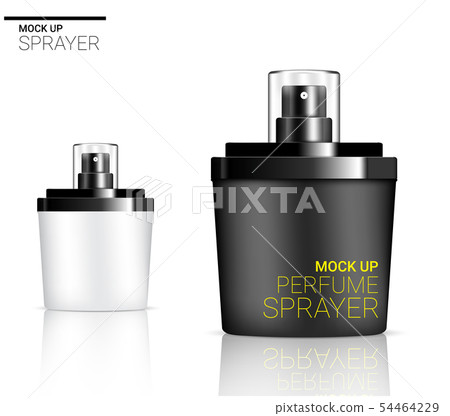 Download 3d Mock Up Realistic Spray Bottle Perfume Stock Illustration 54464229 Pixta PSD Mockup Templates