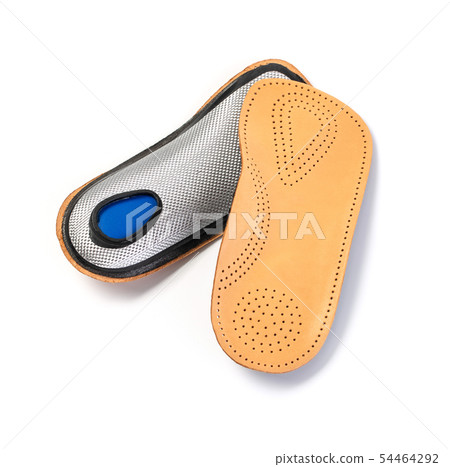 orthotics insoles on a white background orthotics insoles on a white background 54464292