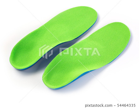 orthotics insoles on a white background orthotics insoles on a white background 54464335