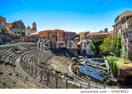 Roman Theatre of Catania in Sicily, Italy Roman Theatre of Catania in Sicily, Italy 54464667