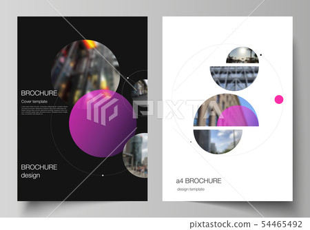 Vector layout of A4 format modern cover mockups design templates for brochure, flyer, booklet Vector layout of A4 format modern cover mockups design templates for brochure, flyer, booklet 54465492