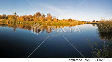 River Ros autumn panorama, Ukraine 54465568