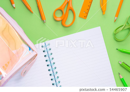 Assorted office and school orange and green 54465907