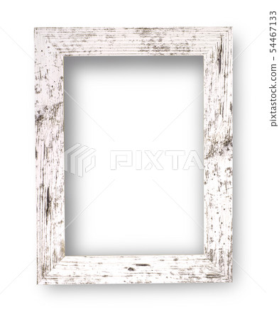 The white wooden frame isolated on white with The white wooden frame isolated on white with 54467133