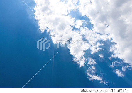 The blue sky with white clouds The blue sky with white clouds 54467134