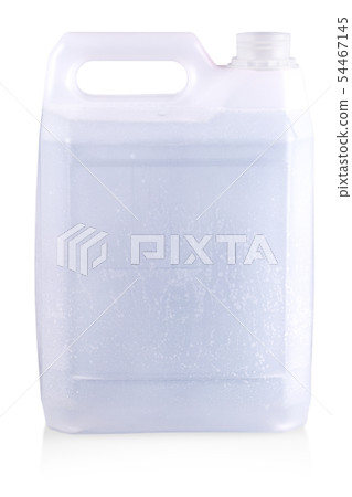 The opened white plastic canister isoalted on The opened white plastic canister isoalted on 54467145