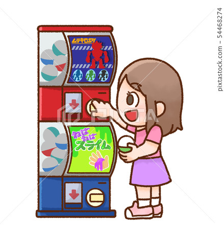 The illustration of the girl and the Japanese The illustration of the girl and the Japanese 54468274