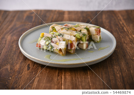 Agar jelly salad of summer vegetables Agar jelly salad of summer vegetables 54469874