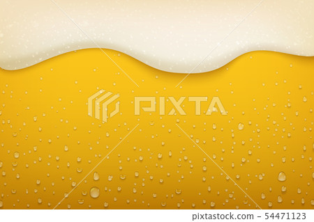 Beer foam. Realistic craft beer bubbles condensate and flowing foam, beer festival and party poster Beer foam. Realistic craft beer bubbles condensate and flowing foam, beer festival and party poster 54471123