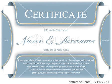 Certificate or diploma vintage style Certificate 54472254