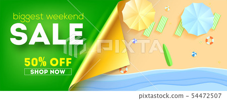 Long banner with biggest weekend Sale. Special 54472507