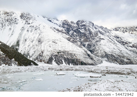 tasman glacier, mount cook, snow mountain 54472942