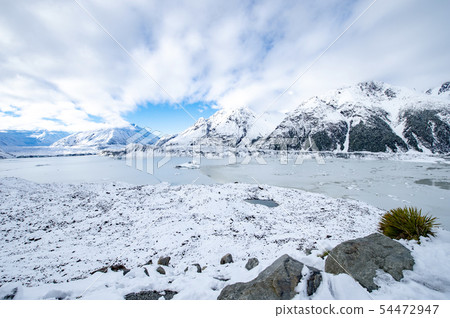tasman glacier, mount cook, snow mountain 54472947