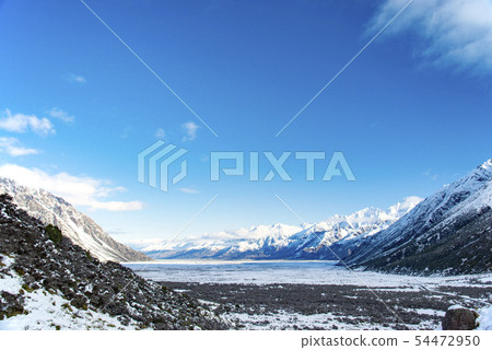 tasman glacier, mount cook, snow mountain 54472950