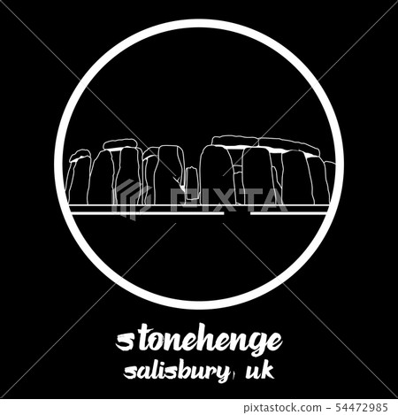 Circle Icon stonehenge. vector illustration 54472985