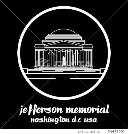 Circle Icon jefferson memorial.vector illustration 54472991