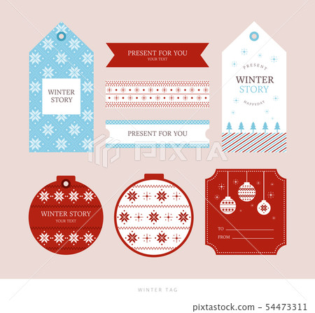 Winter Event Tag Illustration - Stock Illustration [54473311] - PIXTA