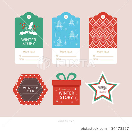 Winter Event Tag Illustration 54473337