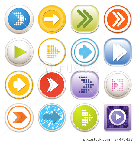 Arrow sign icon set. 54473438