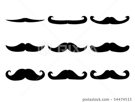 Set of Moustache Icon and Label. Father's Day. 54474515