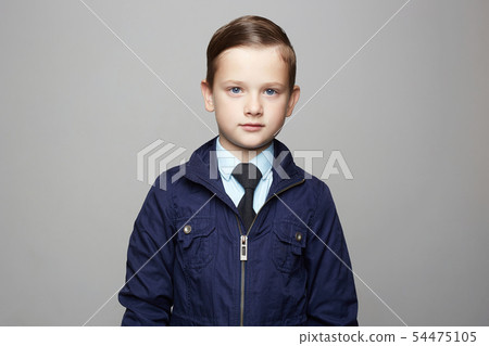 fashionable little boy in suit. fashion child fashionable little boy in suit. fashion child 54475105