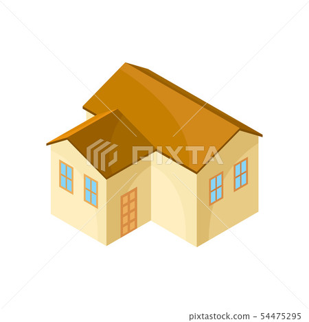 Beige house model. Vector illustration on white background. 54475295